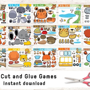 Cut and Glue Games | Printables | Instant Download - Etsy