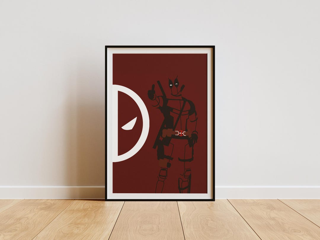 Deadpool Poster | Minimalist Marvel Wall Art | Superhero Unframed Print ...