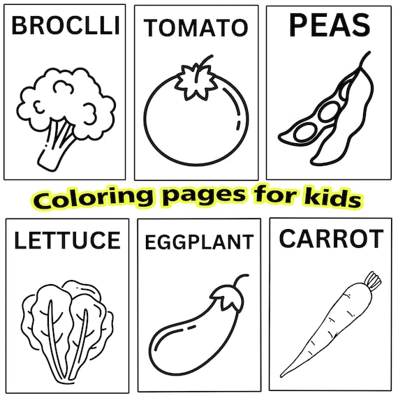 Vegtable Coloring Pages