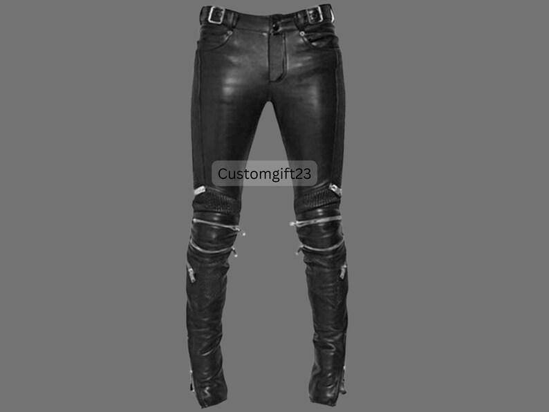 Leather Pants Men Cowhide Leather Pants Genuine Leather Etsy