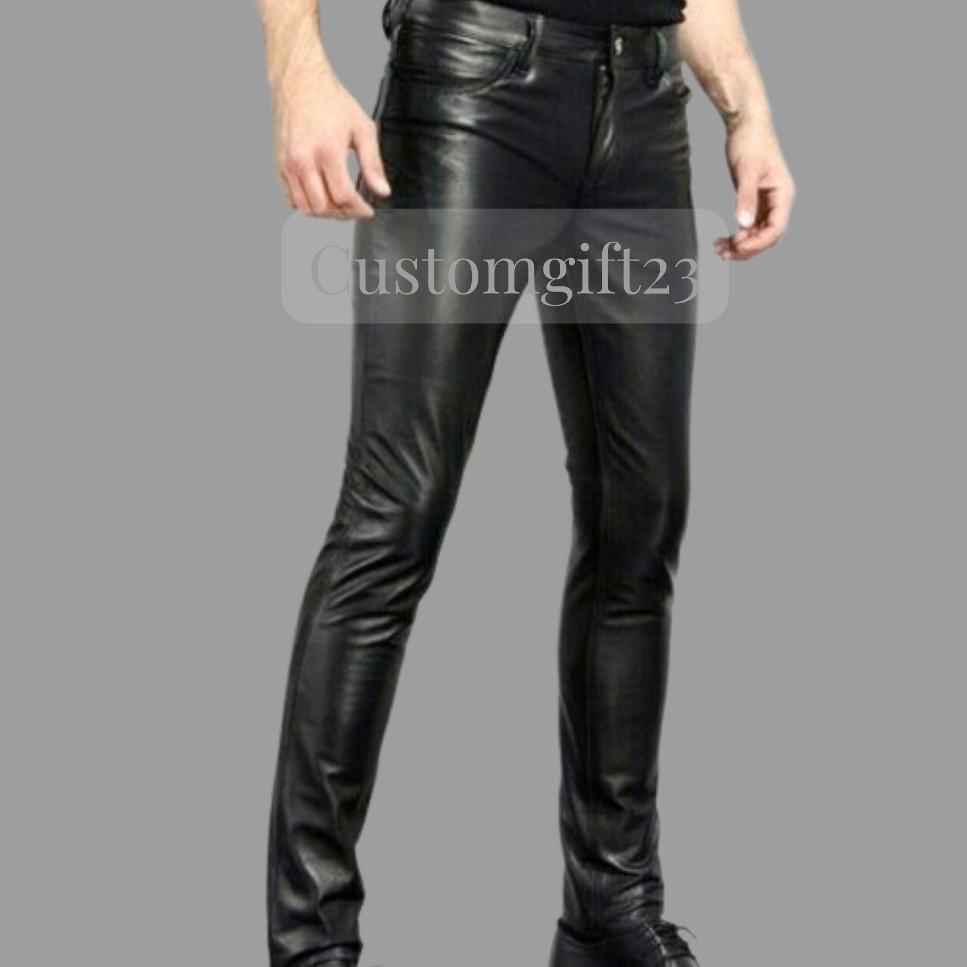Leather Pants Men Bikers Leather Pants Biker Trouser Etsy