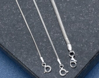 Sterling Silver Snake Chain Necklace: Unisex Silver Jewelry Gift