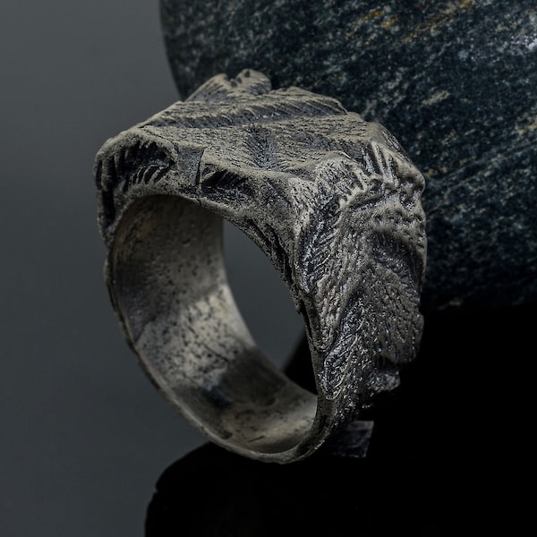 Mens Gothic Ring Etsy
