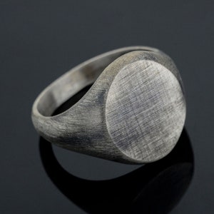 Sterling Silver Handmade Mens Ring, Oval Engagement Signet Ring, Man Ring, Simple Ring for Man, Silver Signet Ring, Memorial Gift for Him