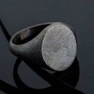 Sterling Silver Handmade Mens Ring, Oval Engagement Signet Ring, Man Ring, Simple Ring for Man, Silver Signet Ring, Memorial Gift for Him
