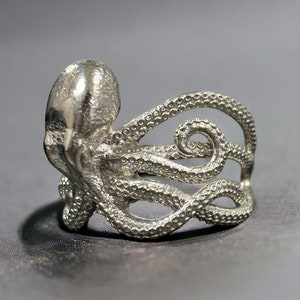 925 Silver Octopus Ring, Handmade Octopus Ring, Couple Ring ,Matching Rings, Sea Animal Jewlery, Anniversary Gift For Men, Father&#39;s Day Gift