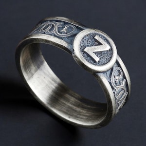 Anel de prata com inicial, anel de sinete de letra, faixa inicial personalizada, joias de alfabeto, anel de casamento com letra, anel de letra A-Z, presente personalizado