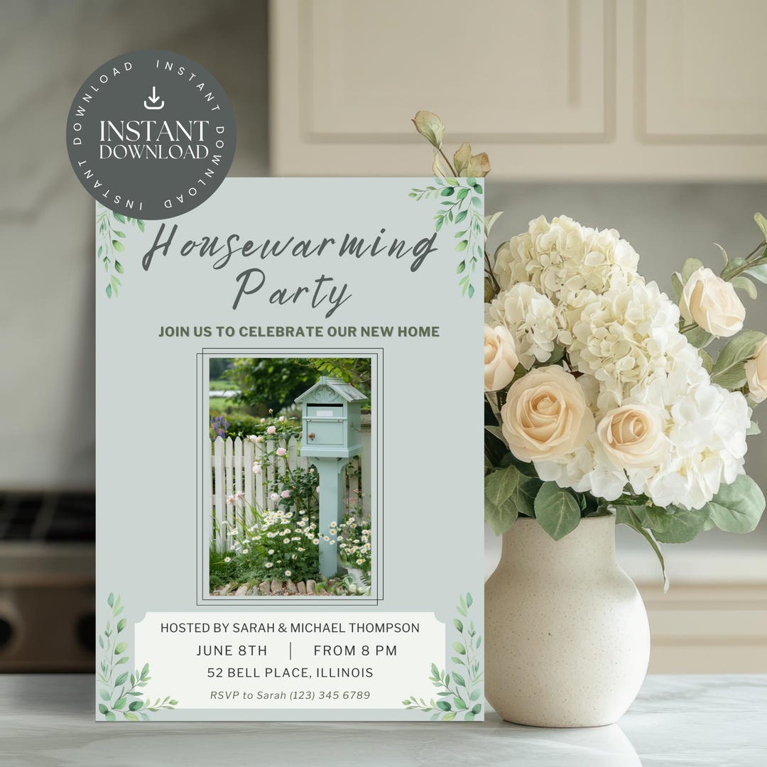 Housewarming Party Invitation, INSTANT DOWNLOAD, Personalized New Home ...