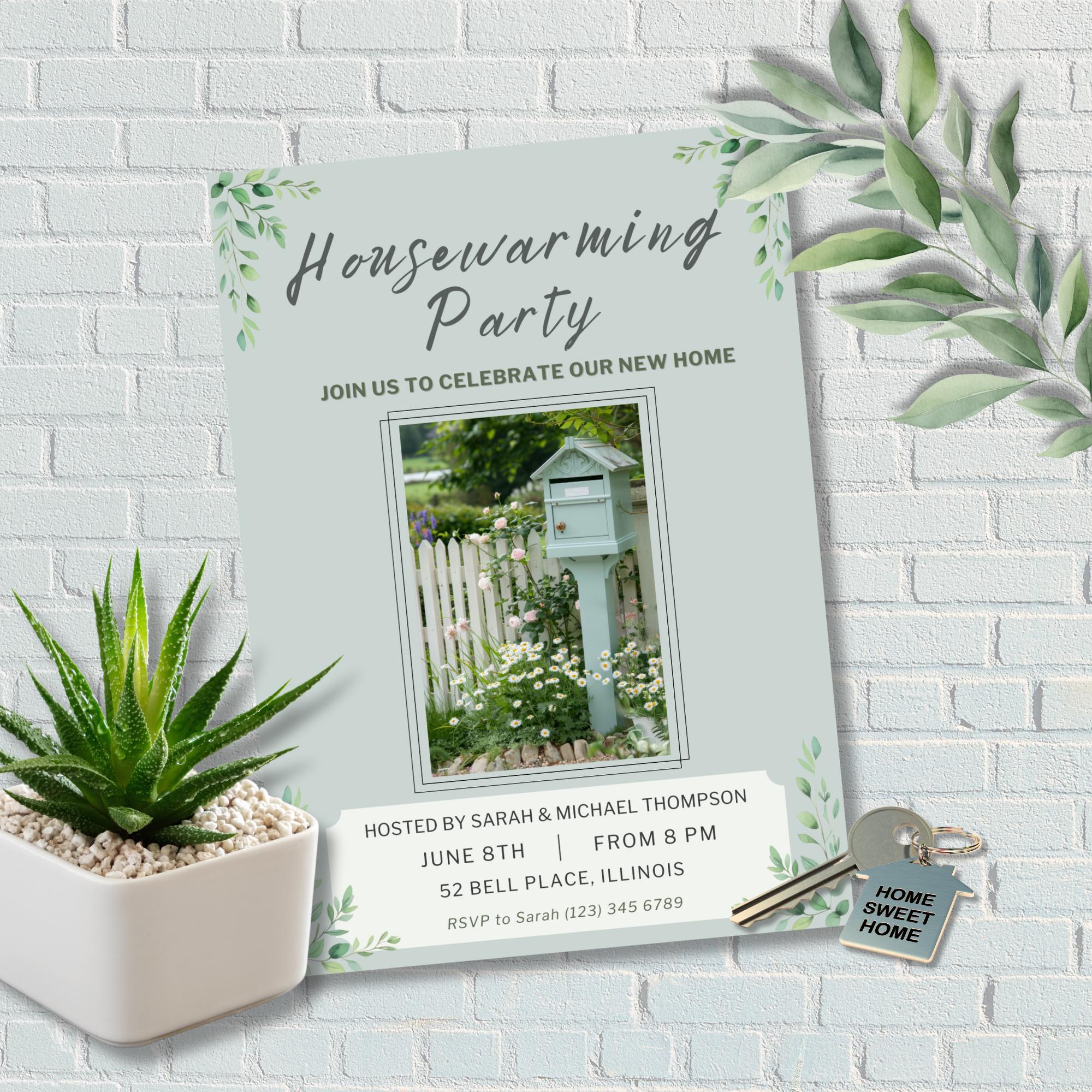 Housewarming Party Invitation, INSTANT DOWNLOAD, Personalized New Home ...