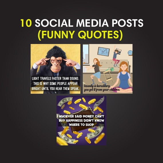 10 Funny Quotes Social Media Posts Instagram Facebook - Etsy 10 Funny Quotes Social Media Posts Instagram Facebook - Etsy