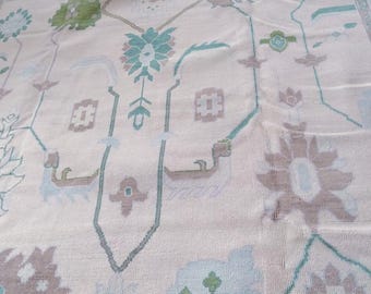 Pink Oushak 5x8 6x9 8x10 9x12 Living Area Rugs Hallway Covering Areas Interior Decor Rugs soft woolen Handmade Oushak ultra soft Rugs!!!