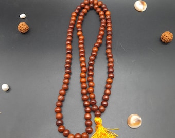 Red Sandalwood Mala | 108 Prayer Beads, Spiritual Rosary