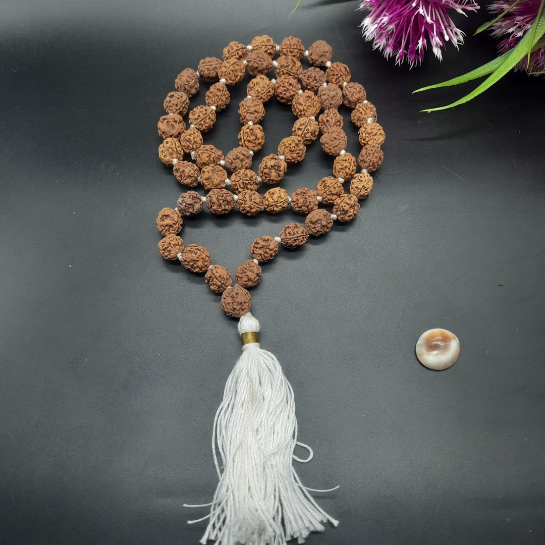 Pathri Rudraksh 3 Mukhi Pathri Rudraksha Mala • Nepal, Energy Cleansing Rosary - Etsy