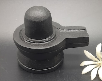 Authentic Shaligram Shivling Stone • Sacred Hindu Vishnu-Shiva Idol