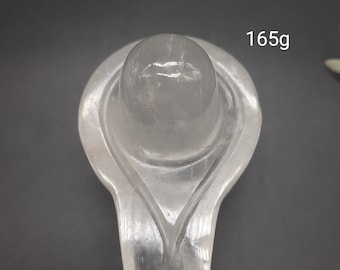 Natural Sphatik Shivling - Clear Quartz Crystal Shiva Lingam for Spiritual Healing and Meditation 126g - 165g