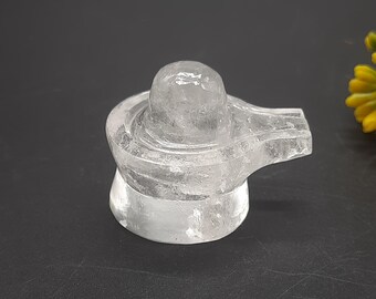 Natural Clear Quartz Sphatik Shivling Small Size Super Quality 95% Clear 10-50g