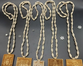 Tulsi Mala 108 Beads Holy Basil Japa Necklace Hindu Prayer Beads