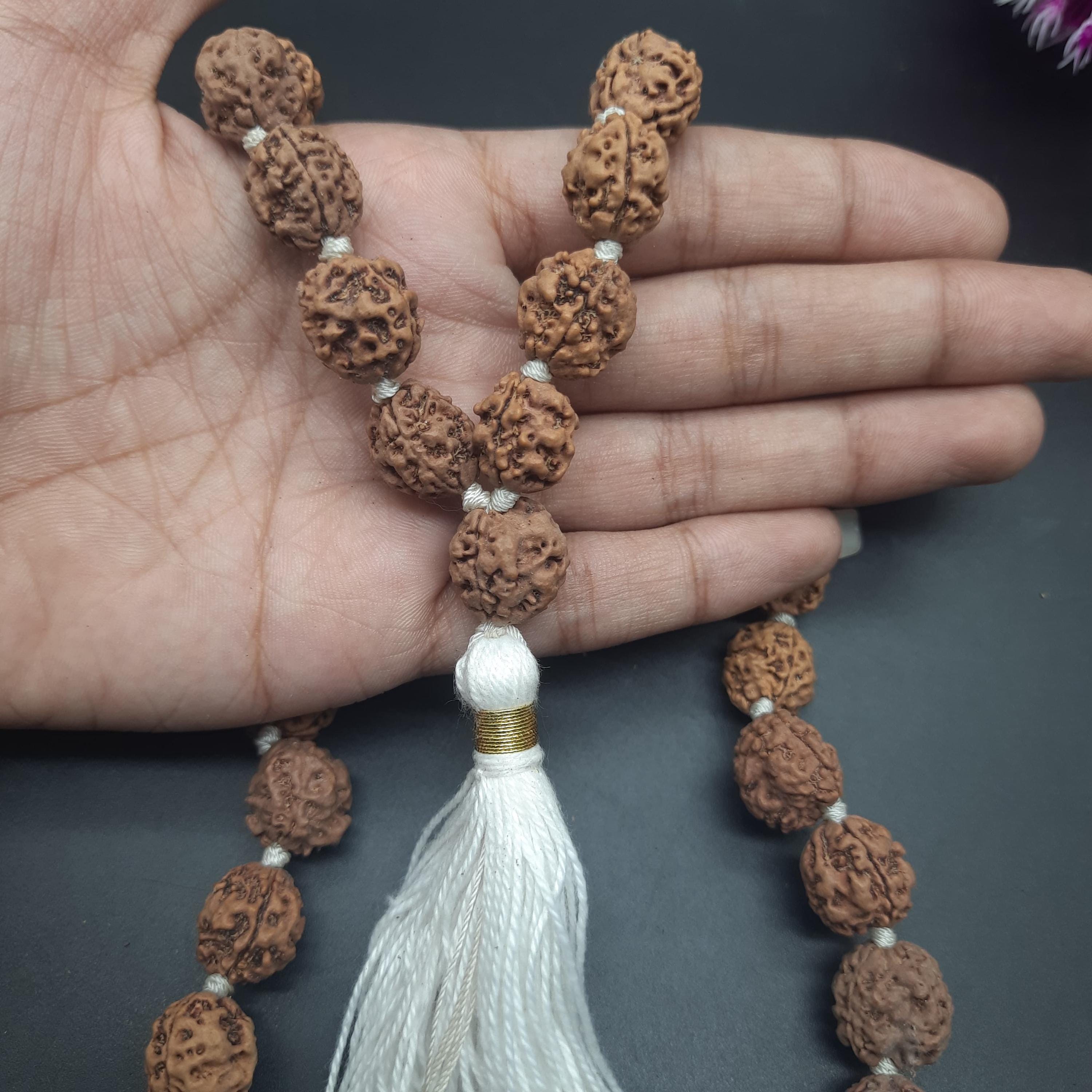 Pathri Rudraksh 3 Mukhi Pathri Rudraksha Mala • Nepal, Energy Cleansing Rosary - Etsy