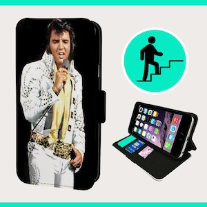 ELVIS VEGAS CONCERT: telefoonhoesje iPhone/Samsung veganistisch kunstleer