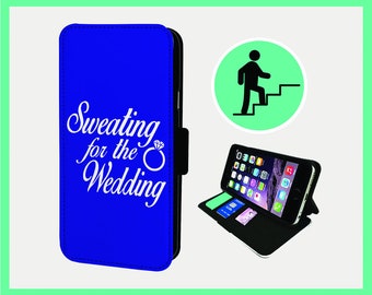 SWEATING FOR The WEDDING - Flip phone case iPhone/Samsung Vegan Faux Leather