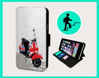 ICONIC MOD SCOOTER - Flip phone case iPhone/Samsung Vegan Faux Leather