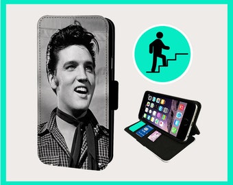 ELVIS AMBITION TALENT - Flip phone case iPhone/Samsung Vegan Faux Leather