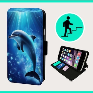 DOLPHIN PURE LIFE - Flip-telefoonhoesje iPhone/Samsung veganistisch kunstleer