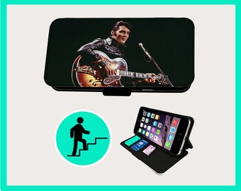 ELVIS GUITAR CONCERT - Flip phone case iPhone/Samsung Vegan Faux Leather