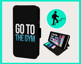 GO TO GYM Motivation - Flip phone case iPhone/Samsung Vegan Faux Leather