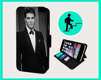 ELVIS UTTERLY DASHING - Flip phone case iPhone/Samsung Vegan Faux Leather