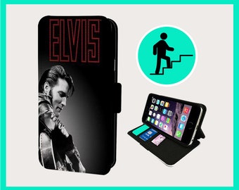 ELVIS SUSPICIOUS LOVE - Flip phone case iPhone/Samsung Vegan Faux Leather