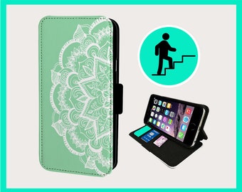 MANDALA FRESH DELICATE  - Flip phone case iPhone/Samsung Vegan Faux Leather
