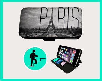 PARIS CITY AMOUR – Flip-Handyhülle iPhone/Samsung aus veganem Kunstleder