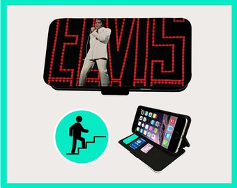 ELVIS ICONIC STAGE - Flip phone case iPhone/Samsung Vegan Faux Leather