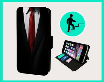 SHARP SUIT BUSINESS - Flip phone case iPhone/Samsung Vegan Faux Leather