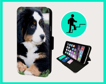 SAINT BERNARD DOG  Adorable - Flip phone case iPhone/Samsung Vegan Faux Leather