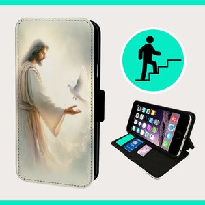 JESUS FAITH HOPE: telefoonhoesje iPhone/Samsung veganistisch kunstleer