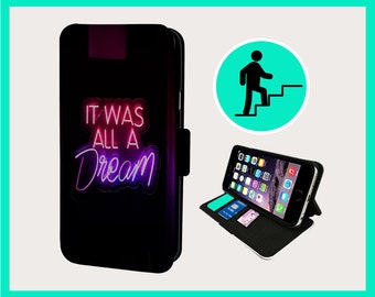 DREAM NEON SIGN  - Flip phone case iPhone/Samsung Vegan Faux Leather