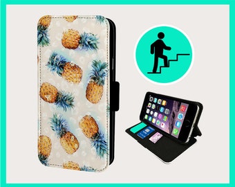 PINEAPPLE CRAZY DANCE - Flip phone case iPhone/Samsung Vegan Faux Leather