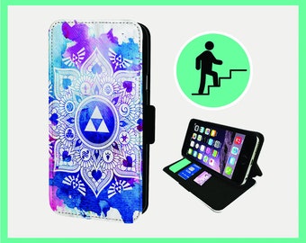 MANDALA RELAXING ART - Flip phone case iPhone/Samsung Vegan Faux Leather