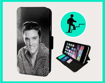 ELVIS SMILE PERFECTION - Flip Tasche iPhone/Samsung Vegan Kunstleder
