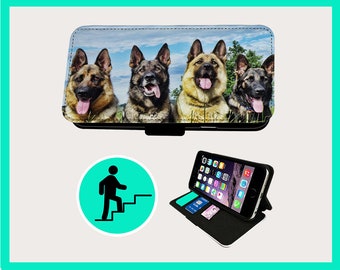 LOYAL DEUTSCHER SCHÄFERHUND Hunde - Flip-Handyhülle iPhone/Samsung aus veganem Kunstleder