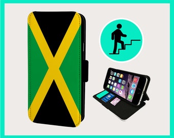 JAMAICA CARIBBEAN HEAVEN - Flip phone case iPhone/Samsung Vegan Faux Leather