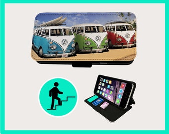 SURFERS PARADISE TRAVELS - Flip-Handyhülle iPhone/Samsung aus veganem Kunstleder