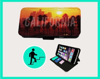 CALIFORNIA DREAM CITY - Custodia a libro per iPhone/Samsung in ecopelle vegana