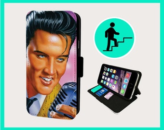 ELVIS EXCLUSIVE ART - Flip phone case iPhone/Samsung Vegan Faux Leather