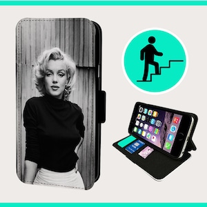 MONROE BEAUTIFUL ICON - Flip-telefoonhoesje iPhone/Samsung veganistisch kunstleer