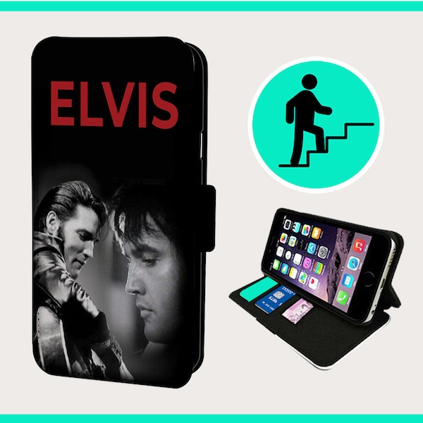 ELVIS CHARMING ICON - Flip phone case iPhone/Samsung Vegan Faux Leather