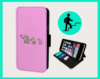 ELEPHANT TRIO FAMILY - Flip phone case iPhone/Samsung Vegan Faux Leather