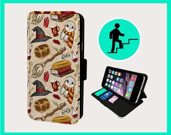 HECHIZOS MÁGICOS DE MAGO - Funda plegable para iPhone/Samsung de piel sintética vegana